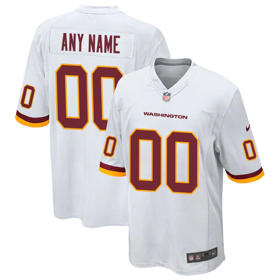 Men Washington Redskins Nike White Custom Game NFL Jersey